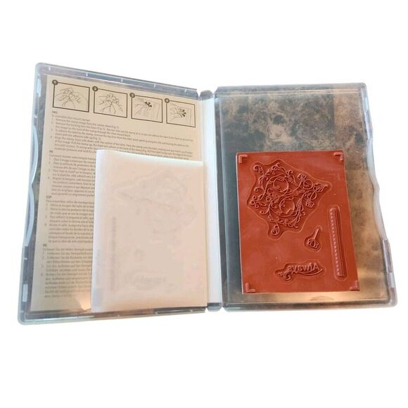 Stampin' Up! ALWAYS ELEGANT Stamp Set of 4 120477 Floral Border Scrapbooking - Picture 5 of 5